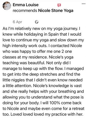 Nicole Stone Yoga Testimonials