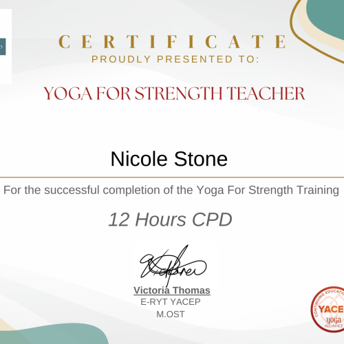 Yoga For Strength Certificate